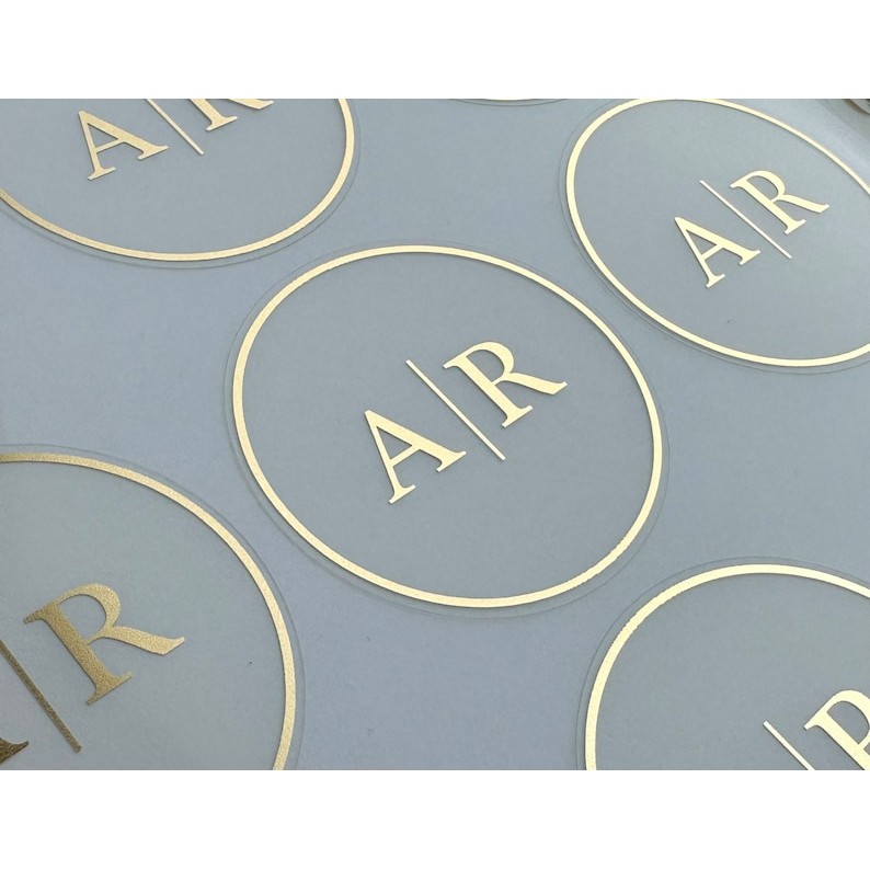 

Custom Clear Wedding Stickers - Gold/Silver Stickers, Custom Wedding Label