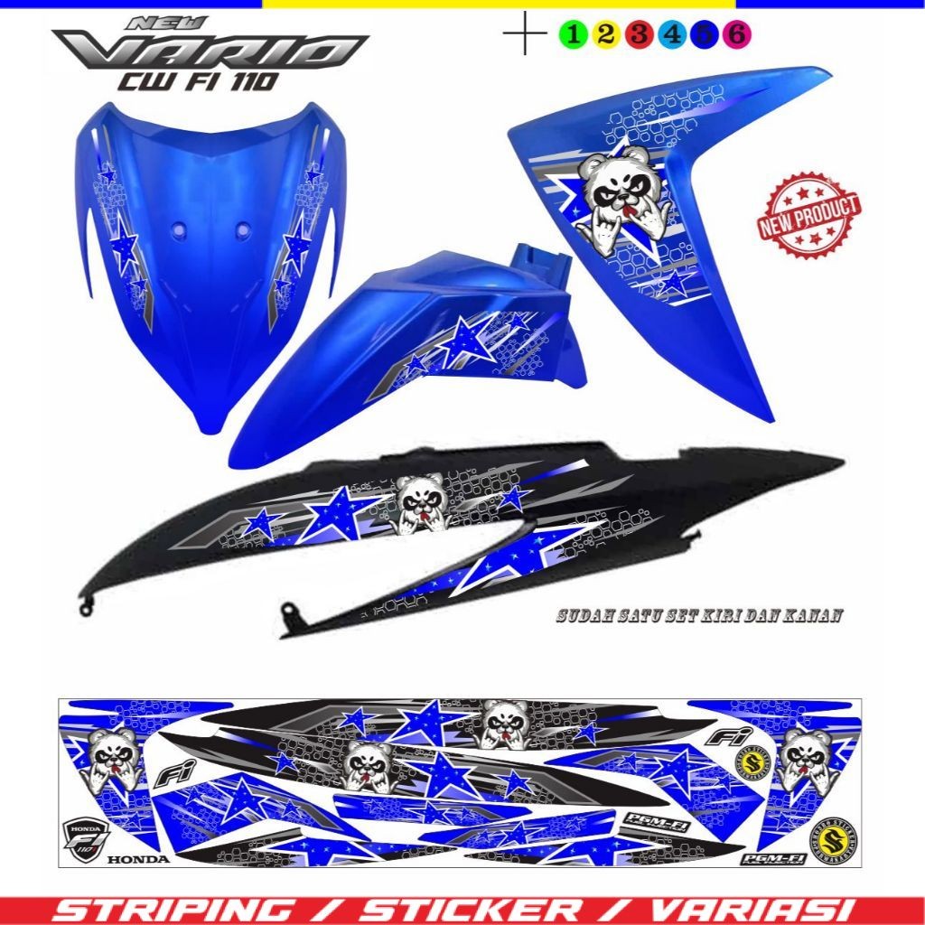 STIKER KEREN STIKER POLET KEREN STIKER MOTOR VARIO 110 FI CW NEW