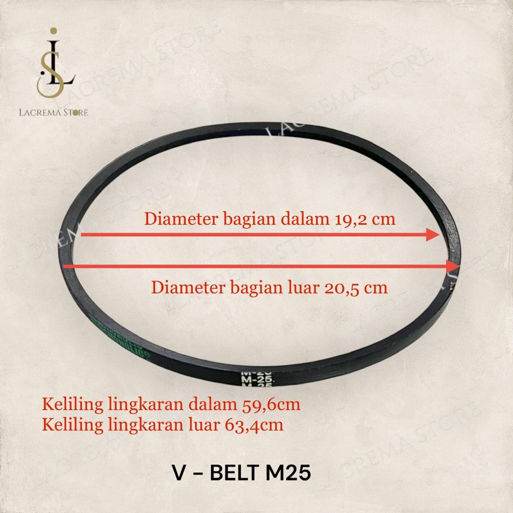 V BELT MESIN CUCI MULTI M25 / VAN BELT MESIN CUCI M25 M600