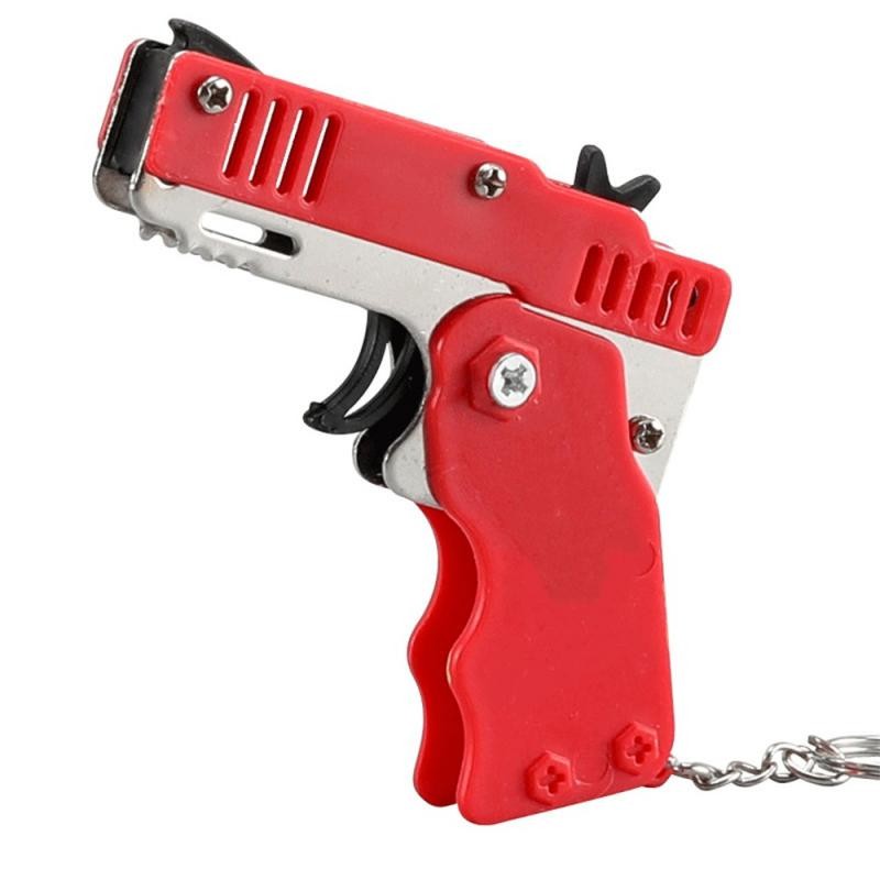 Folding Gun Sturdy And Durable Toy Portable Child Rubber Band Shooter Party Supplies Essential Model