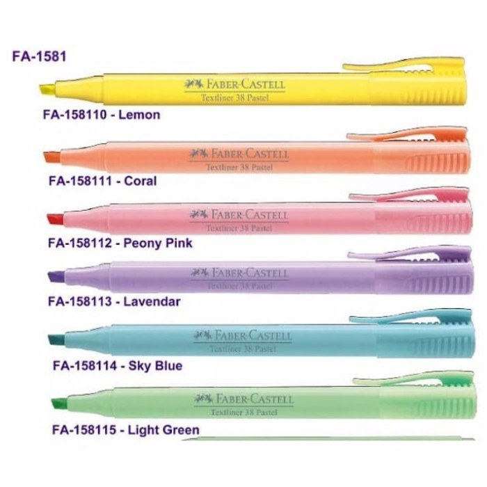 

TEXTLINER 38 PASTEL FABER CASTELL 158111