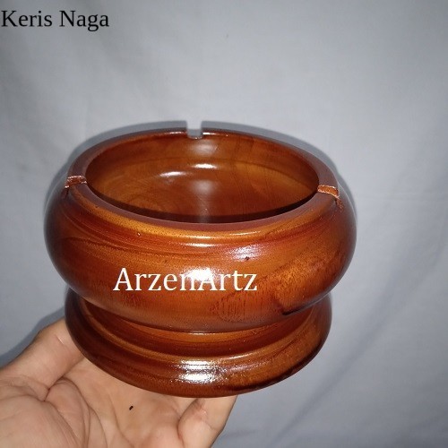Tempat Abu Rokok Asbak Kayu Jati Asbak Unik Motif Polos gratis ongkir
