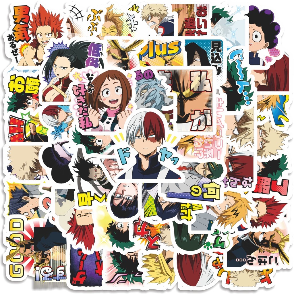

COD 50 Pcs Stiker My Hero Academia Japan Anime V7 Lucu Anti Air Untuk Dekorasi Notebook Sepeda Skateboard Handphone
