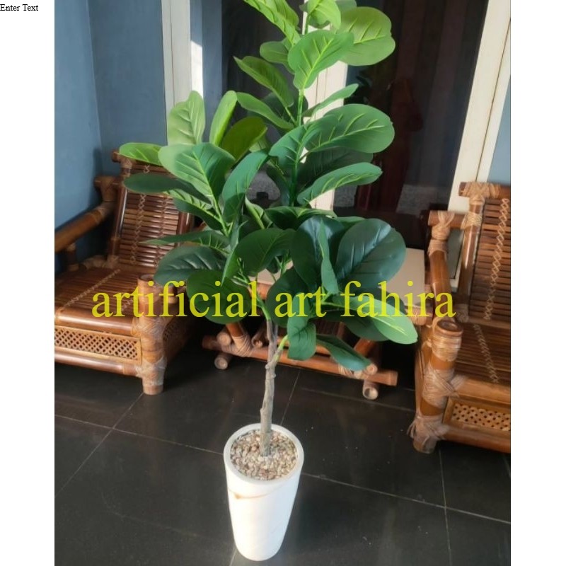 pohon artificial plastik daun ketapang latex premium