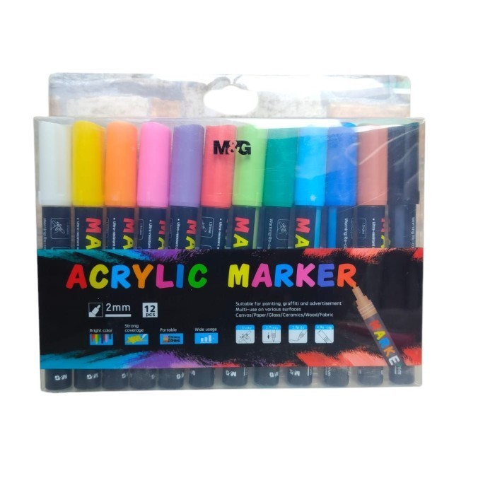 

M&G Acrylic Marker 12 Warna