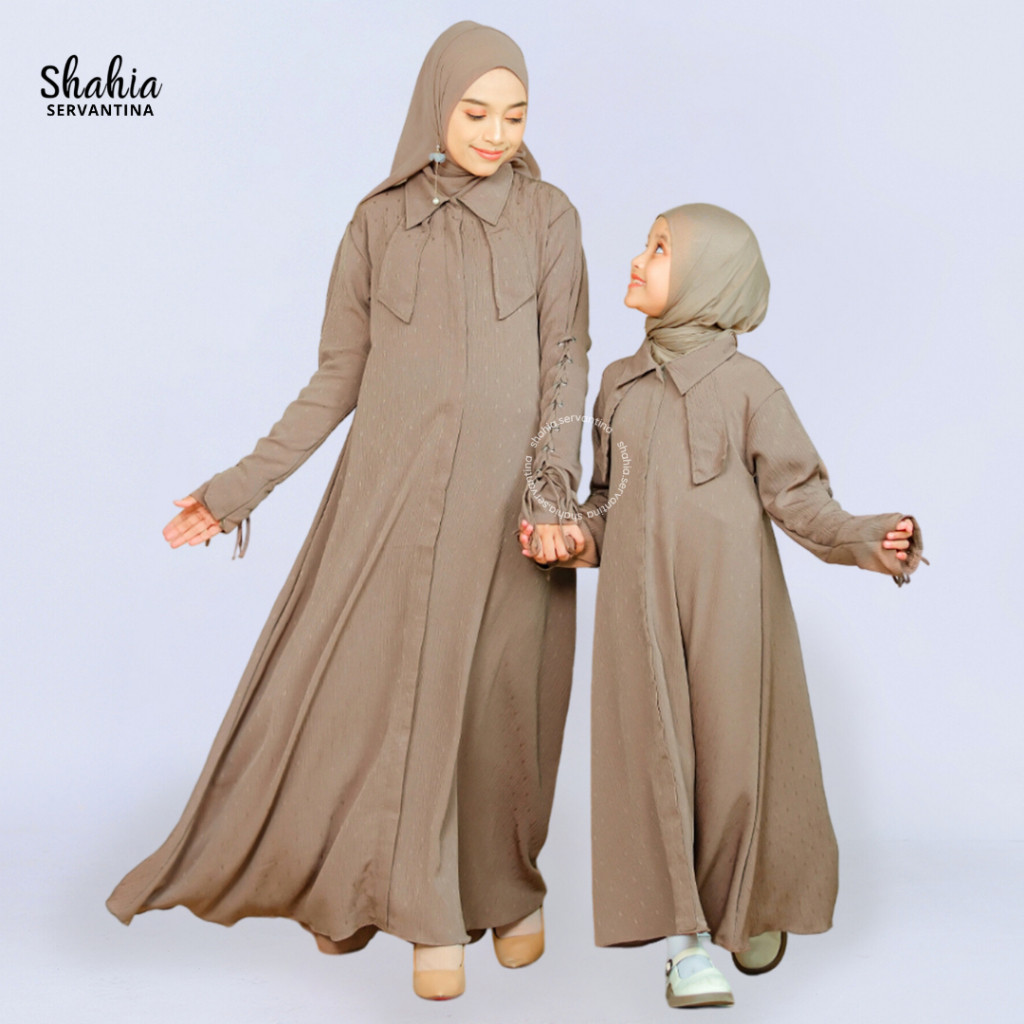 Busana Lebaran Muslim Wanita Dress Gamis Murah Modern / Shahia Servantina - Zamora Dress Gamis Anak 