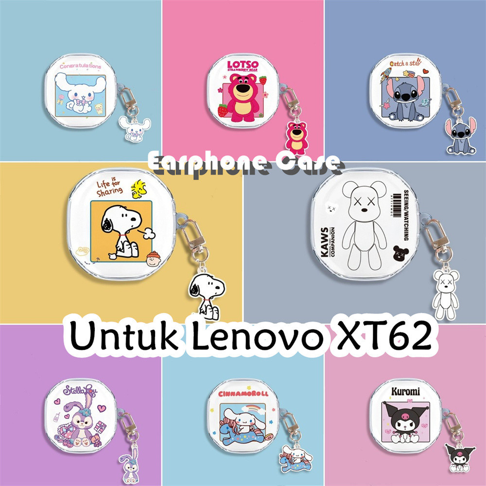 3Cideas Untuk Lenovo XT62 Case Kartun transparan Soft Silicone Earphone Case Cover