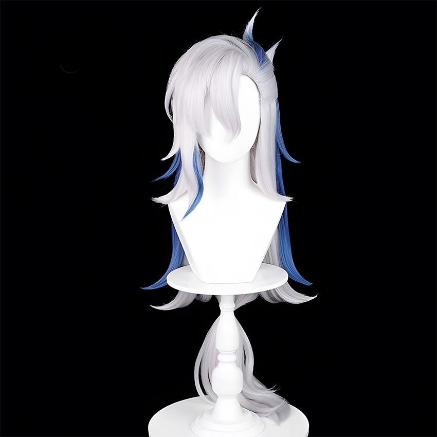 Wig Neuvillette Cosplay Genshin Impact Orang Dewasa/Anak-Anak Dapat Menggunakannya