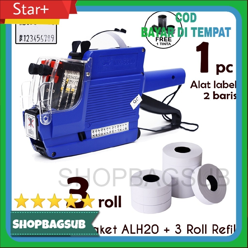 

ALAT LABEL HARGA PRICE LABELLER MX 6600 & 3 ROLL