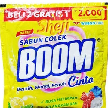 harga untuk 3pcs boom cinta sabun colek eceran 2000 cream detergent (beli 2 gratis 1)