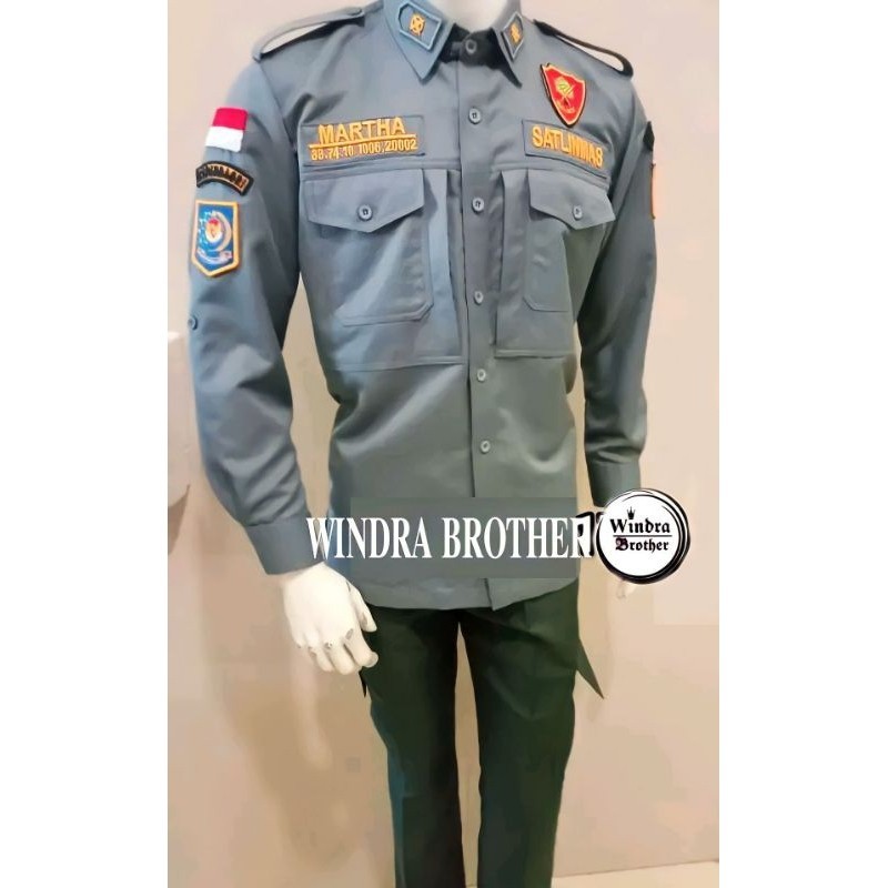 seragam linmas baju linmas linmas kumplit free Atribut Lengkap