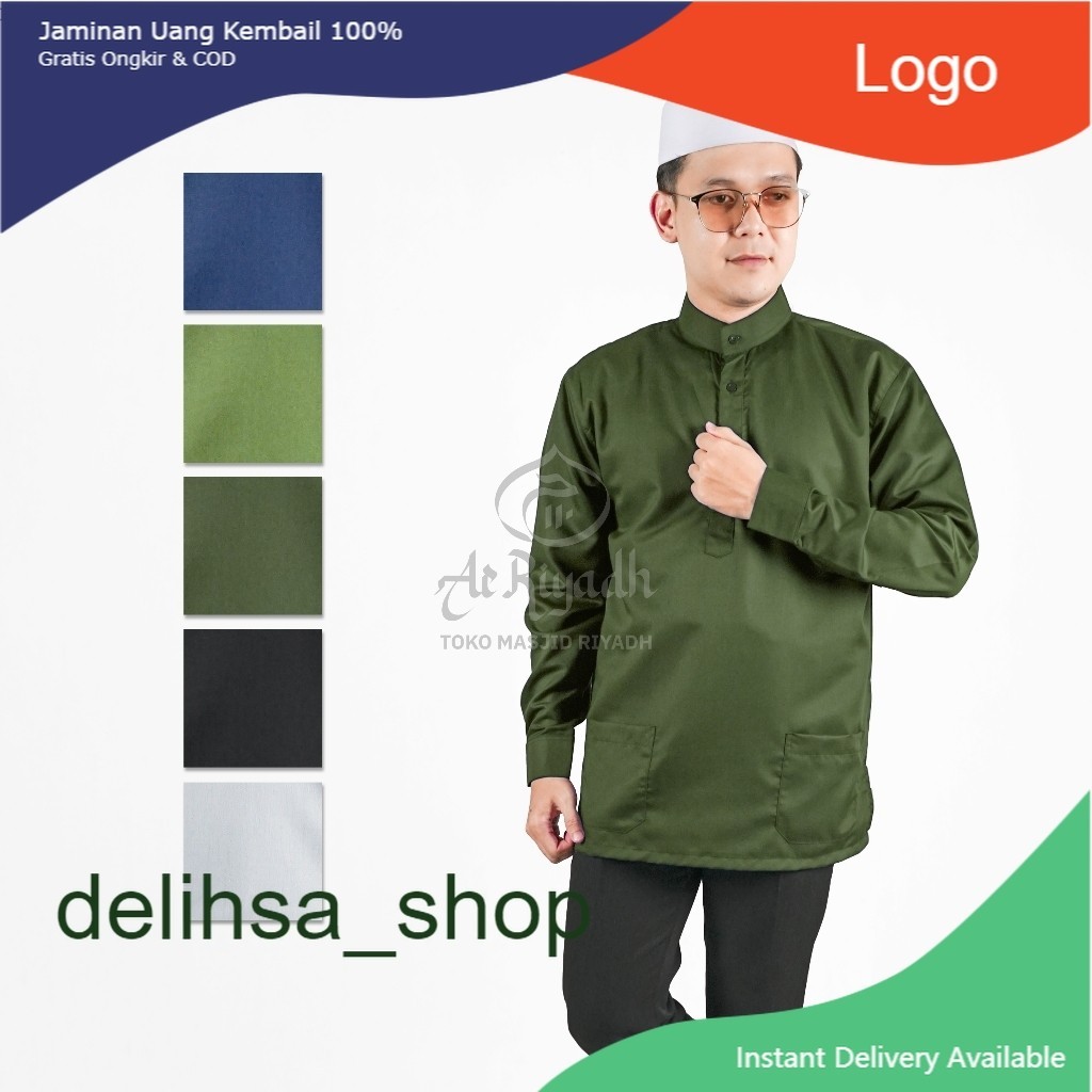 BARU Baju Koko ZAWEEYA Ajmal Series Model Mahmud Polos Warna