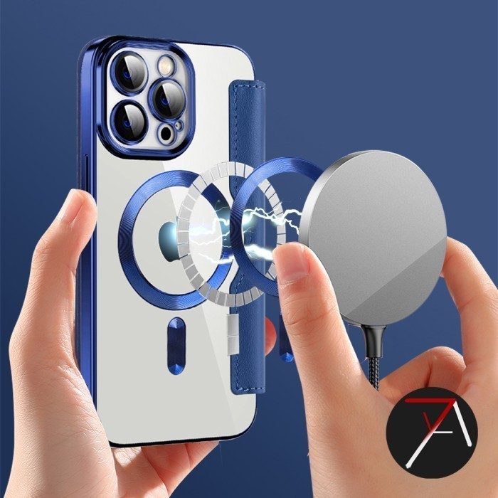 Case Leather Iphone 13 Pro Max 13Pro Flip Magsafe Wallet Dompet Kulit