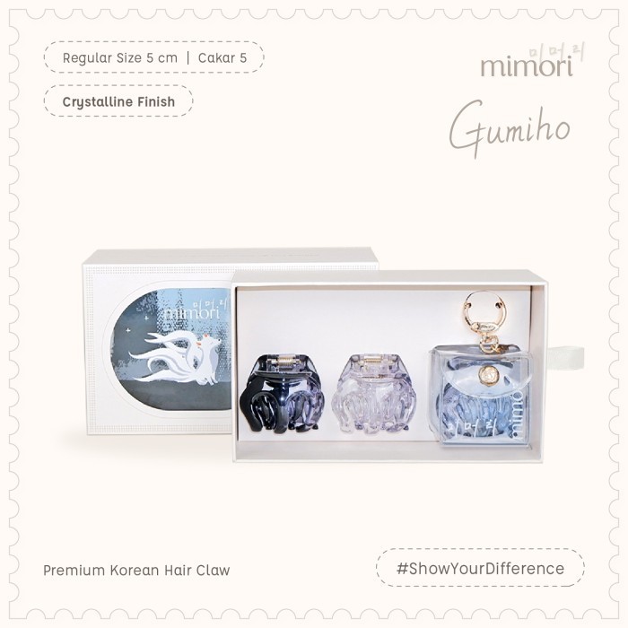 

Mimori Premium Korean Hair Claw - Gumiho (Crystalline) Isi 3