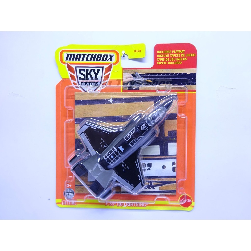 Matchbox Sky Busters Pesawat F-35 B Lightning Hitam