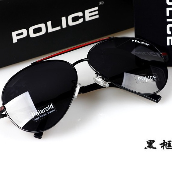 Kacamata Hitam Pria POLICE Polarized UV protection Original Anti SIlau + Hardcase