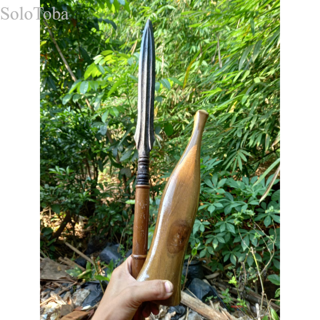 

tombak klewer lengkap landeyan dan tutup keleng sepuh mataram bkn sengkelat aamrogan larmongo antik