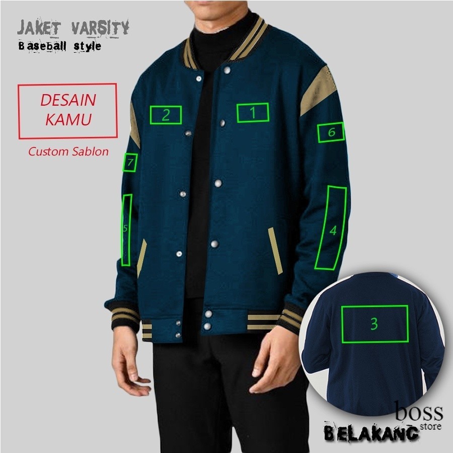 JAKET CUSTOM SABLON PRIA WANITA BASEBALL VARSITY / JAKET BASEBALL KEREN SABLON jaket custom sablon