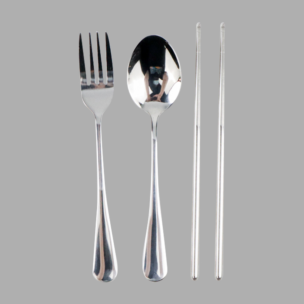 Sale Paket Sendok Set 3pcs Garpu Sumpit Makan Cutlery Travel Camping Stainless
