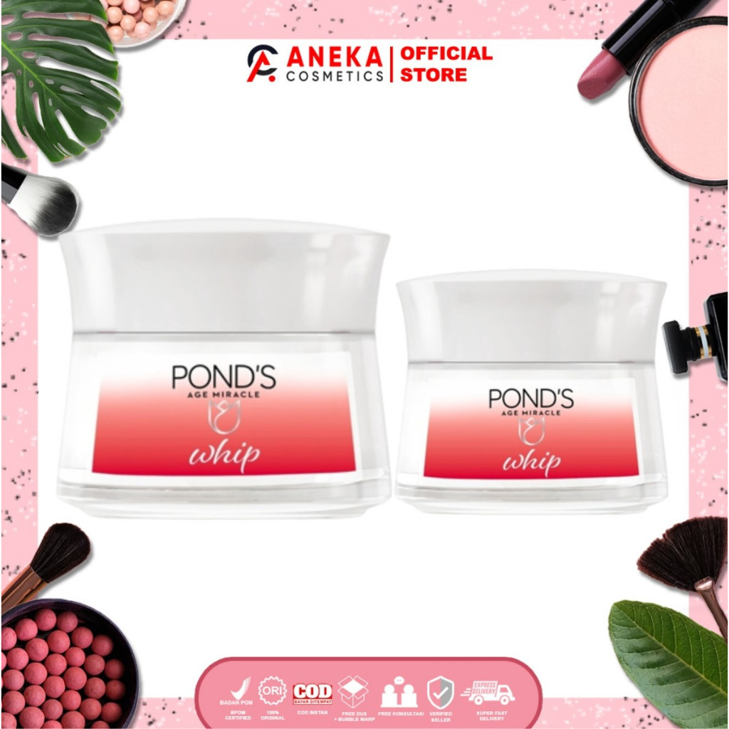 PONDS AGE MIRACLE ANTI AGING+GLOWING WHIP DAY CREAM 50G | 20 GR WITH RETINOL, NIACINAMIDE,COLLAGEN |