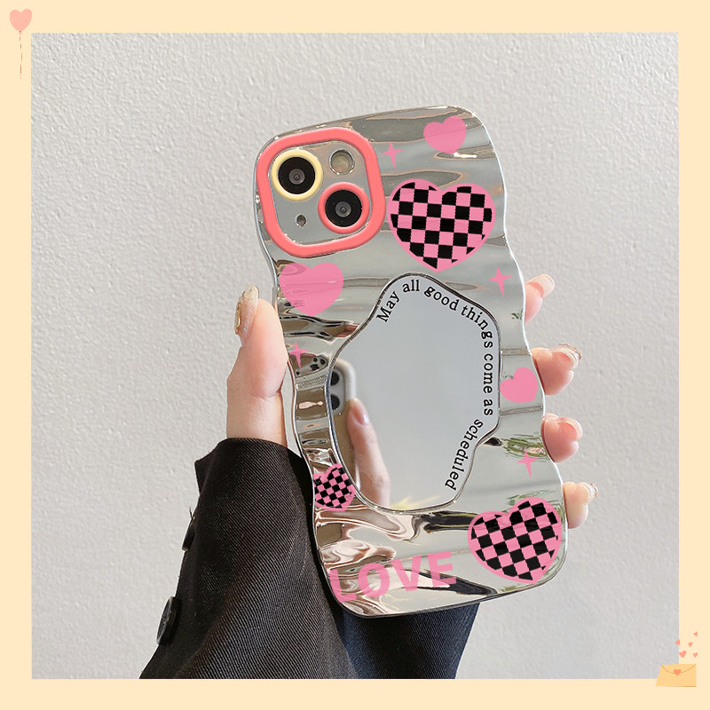 【Cermin Akrilik】Love Kaca Mirror Case Casing hp Oppo A15 A16 A17 A3s A52 A54 A55 A96 4G5G A7 A74 A58