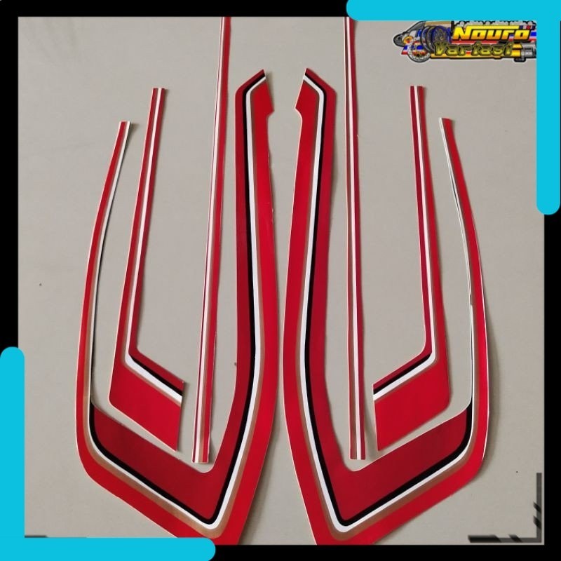 striping honda gl pro 1983 merah putih berkualitas mantap nazia