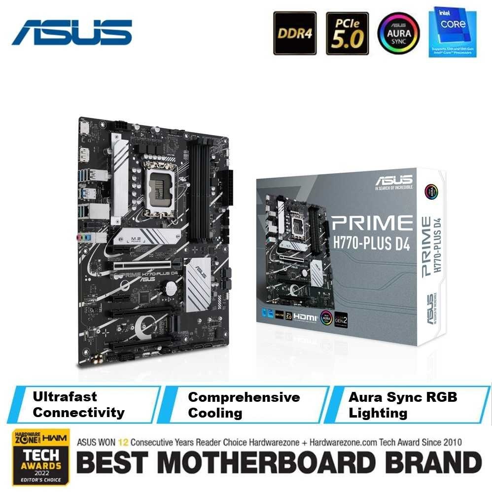 Intel H770 Motherboard ATX - Chipset Intel 700 Series, Socket FCLGA1700, Dukungan Raptor Lake dan Alder Lake