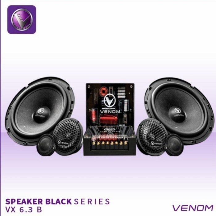 [Baru] Speaker 3 Way Venom Black Vx 6.3 B / Venom Black Series Berkualitas