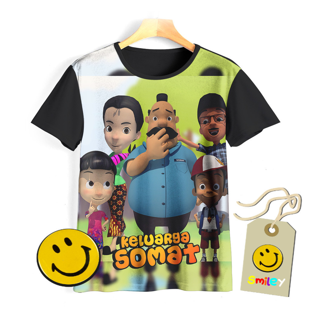 Kaos Anak Animasi Keluarga Somat Baju 3D Kartun Keluarga Somat 06CD003 Untuk Usia 1-12 Tahun