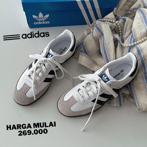 SALAH DANA KEMBALI 100% -  SEPATU ADIDAS SAMBA OG SAMBA VEGAN BLACK WHITE BISA COD UNISEX TERLARIS -
