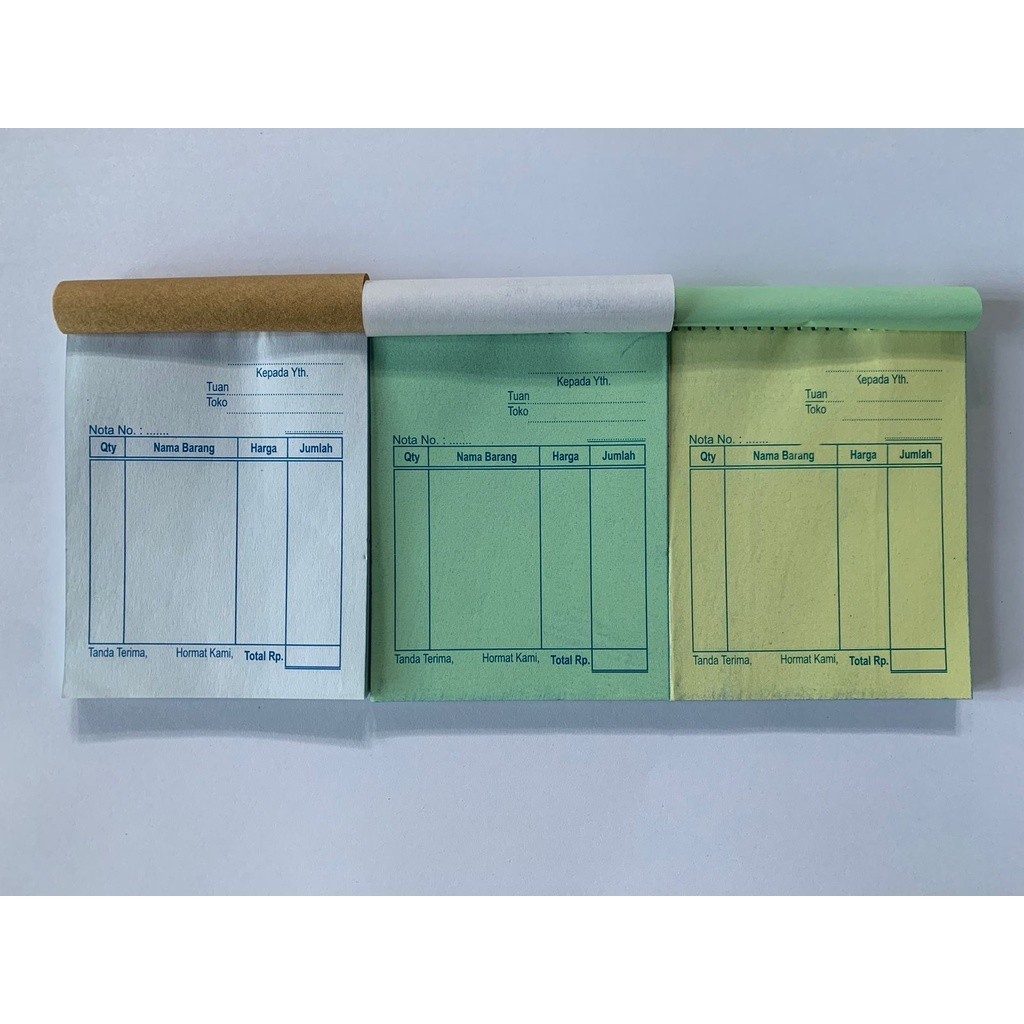 

NOTA KONTAN MINI, NOTA 3 PLY, UKURAN 1/8 FOLIO