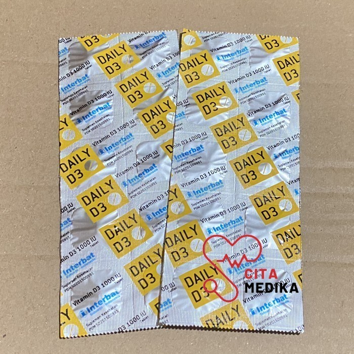 ready- daily d3 1000 iu interbat -murah ✔️ original