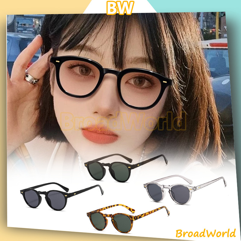 Kacamata Hitam Retro Gaya Wanita Dan Pria Bulat Kecil Vintage Punk Sunglasses Kualitas Tinggi / Vint