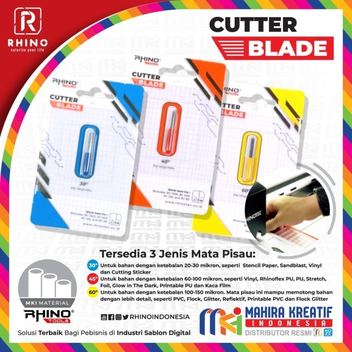 

Ready Mata Pisau Mesin Cutting Stiker Rhinotec - Biru