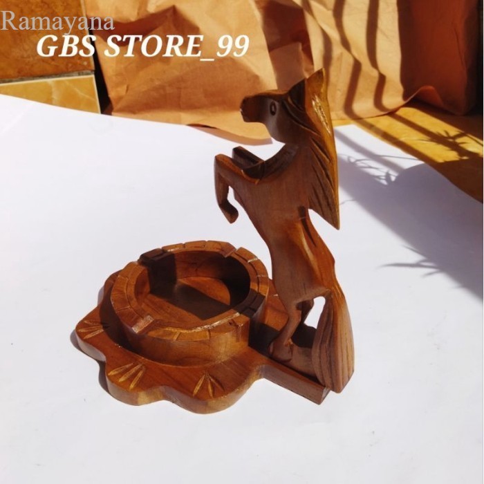 

ASBAK KAYU JATI UKIR MOTIF KUDA - ASBAK KAYU JATI SUDAH FINISHING Murah