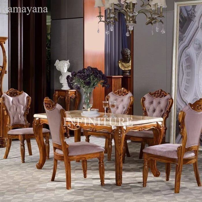 

Termurah MEJA MAKAN CLASSIC KAYU JATI UKIR TOP MARMER Murah