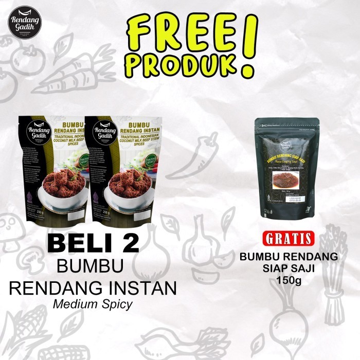 

ST PAKET 2 PCS BUMBU RENDANG INSTAN MEDIUM SPICY 250gr