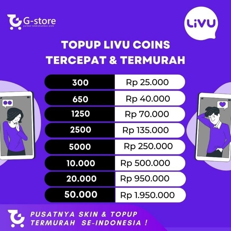 Livu coin best price 650 / 1250 / 2500 / 5000