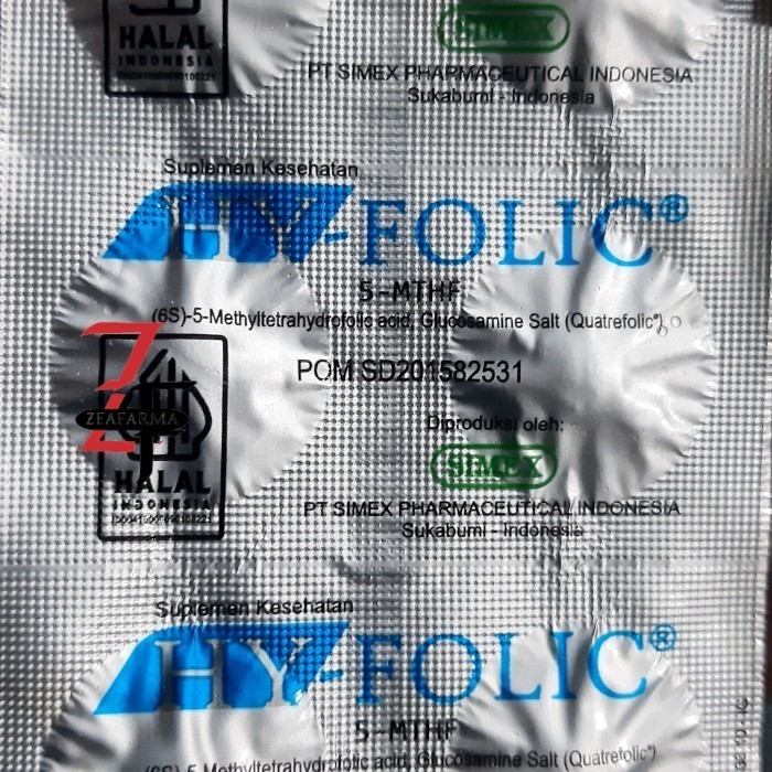 ready- HY folic simex hrg/strip isi 6 tablet -(terjangkau & original)