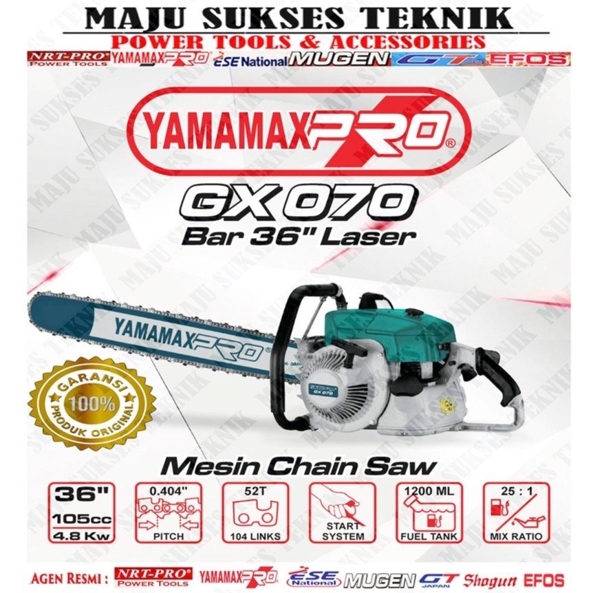 PROMO SALE SPESIAL YAMAMAX PRO GX 070 Chainsaw 36 inch  Mesin  Gergaji Potong Kayu Pohon Senso Gerga
