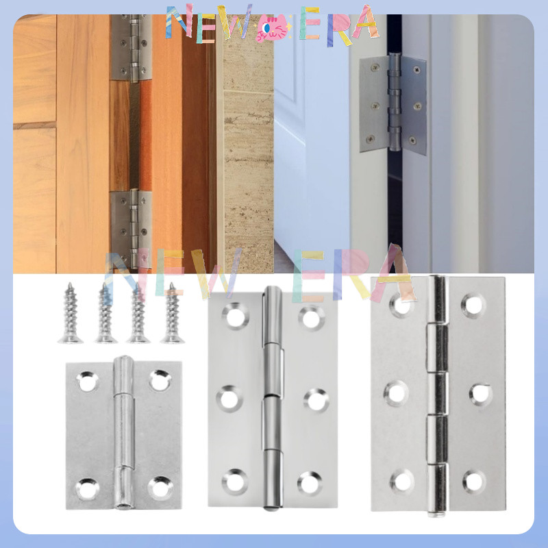 NewEra Engsel Plat 1/2/3 Inch Pintu Triplek Kandang Alumunium Engsel Ayun Baja Tahan Karat Pintu Kay