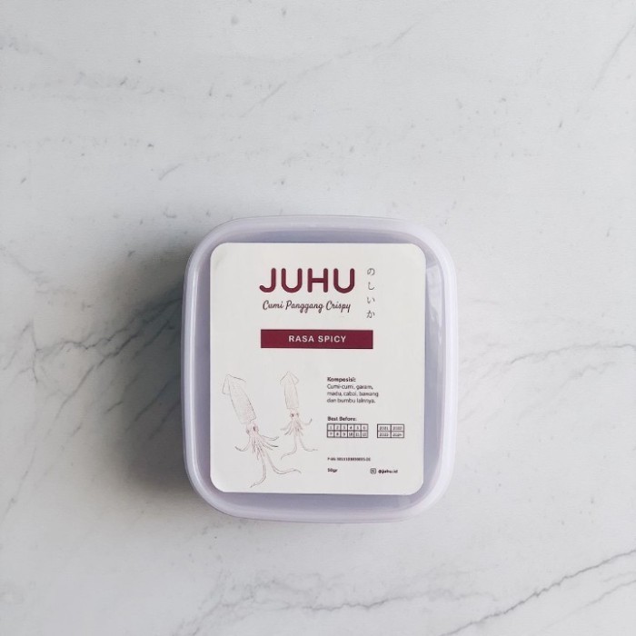 

JUHU Cumi Panggang Crispy Squid Snack Garing Box 100gr - Pedas