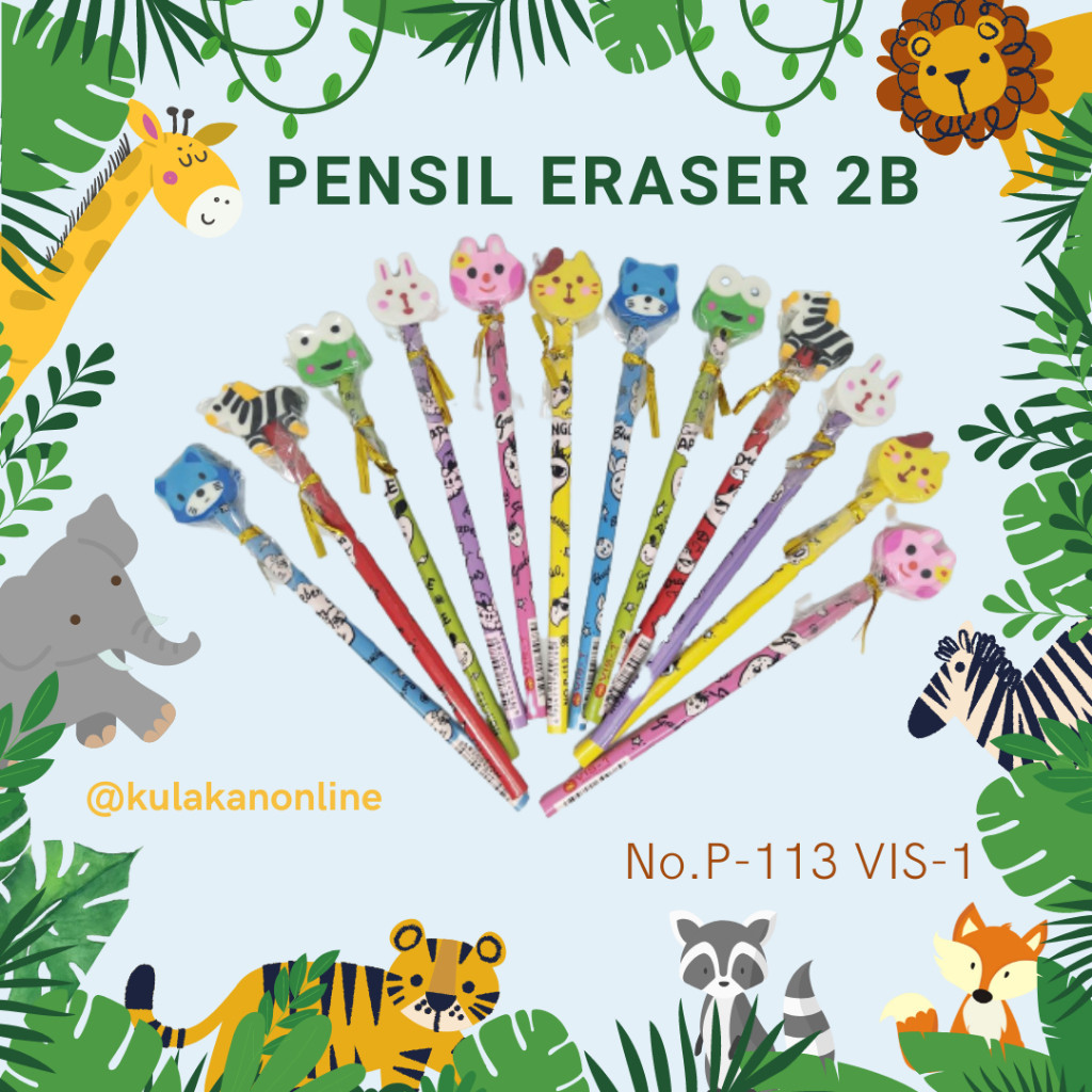 

Pensil Eraser 2B VIS-1 No.P-113 (Isi 12 pcs)