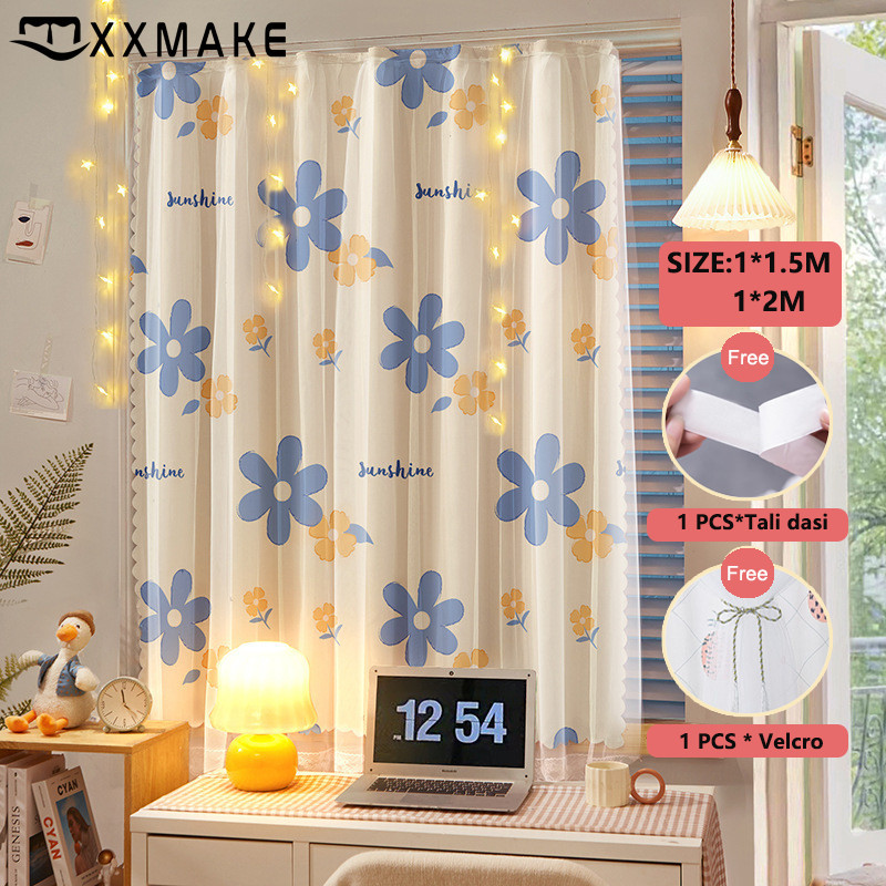 XXMake Gorden Tempel Blackout Magic Stiker Dua Sisi Motif Kartun Lucu / tirai jendela /gorden aesthe