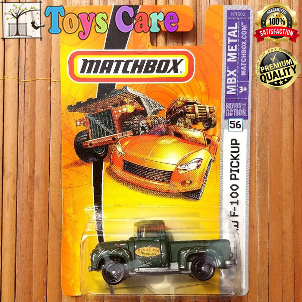 MATCHBOX 1956 FORD F-100 PICKUP 2007 HIJAU TUA - OLDSCHOOL TRUCK MUSCLE MOBIL TUA ORIGINAL MATTEL