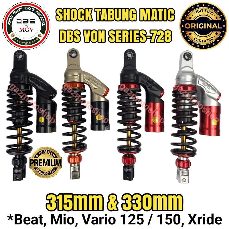 Shock Tabung Matic DBS GP Series AS GOLD Shockbreaker Copy ktc Skok Beat Vario 125 150 Mio X Ride