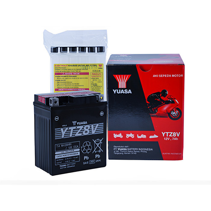 Aki Motor CBR 150 250 MT25 Xmax Yuasa YTZ8V 12V 7Ah