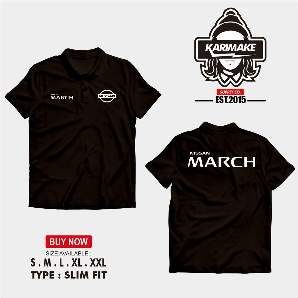 TERBARU Polo Shirt Kaos Polo Nissan March DB Kaos Otomotif