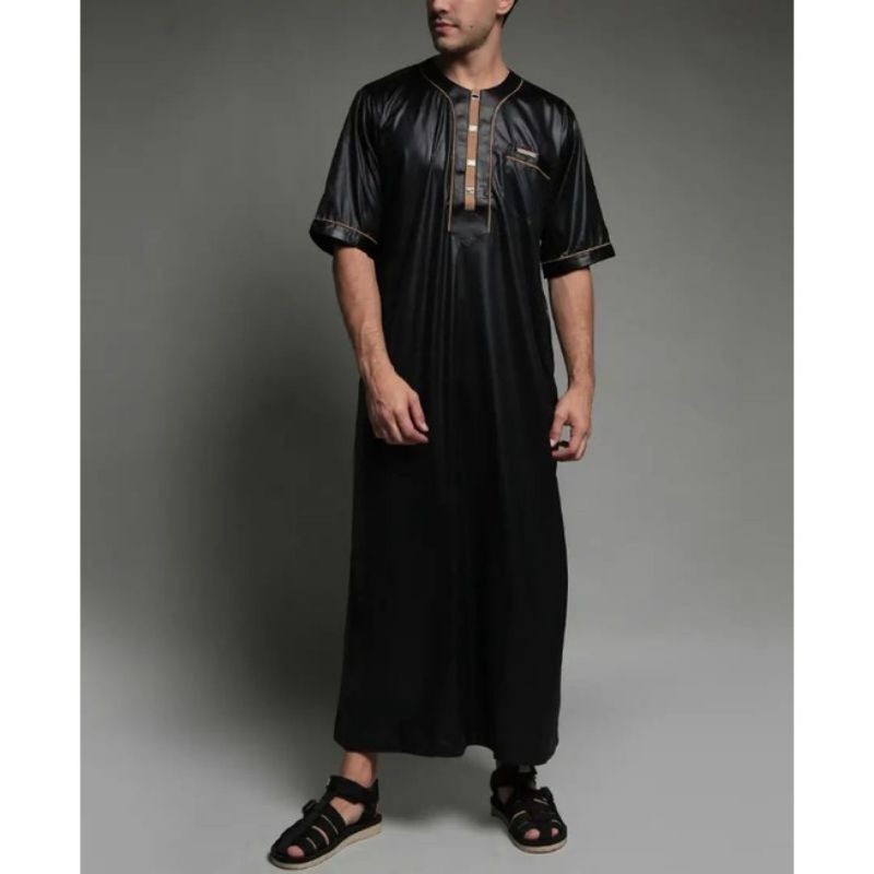 Jubah Pendek Gamis Pendek - Jubah Lengan Pendek Gamis Lengan Pendek Al Amwa - Jubah Platinum Lengan 