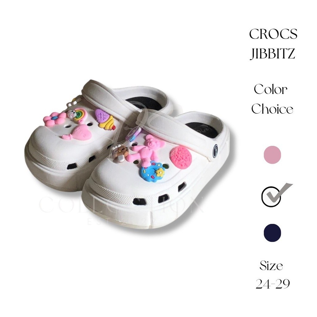 Sandal Anak Perempuan Cewek Baim Crocs Bakpao Kodok Jibbitz Minmie Toy Story Platform Tebal Ringan E